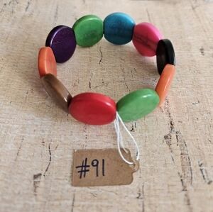 NWT Colorful Tagua Bracelet